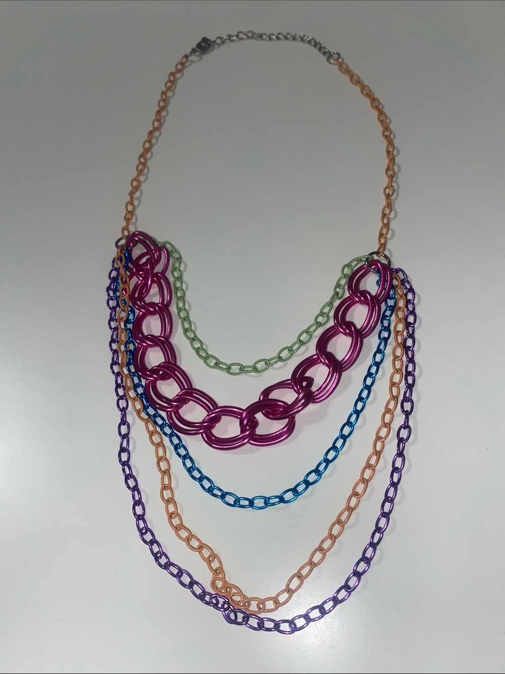Multi-Color Statement Chain Necklace - Women Jewelry